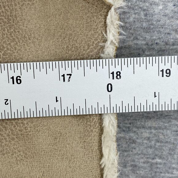 Have Vest Womens Medium Tan Faux Suede Faux Fur Lined Pockets Casual Soft Open - Picture 10 of 11